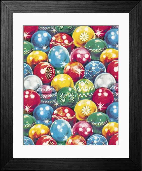 Framed Print : Christmas Ornament Pattern Framed Print : Christmas Ornament Pattern