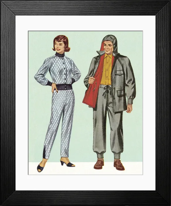 Framed Print : Fashionable Man and Woman Framed Print : Fashionable Man and Woman