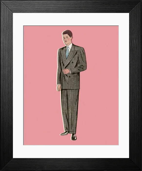 Framed Print : Man Wearing a Suit Framed Print : Man Wearing a Suit