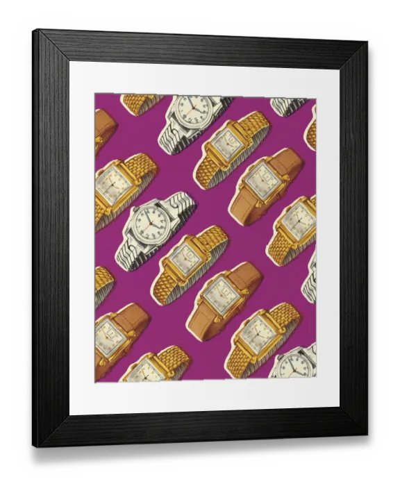 Framed Print : Pattern of Wristwatches Framed Print : Pattern of Wristwatches