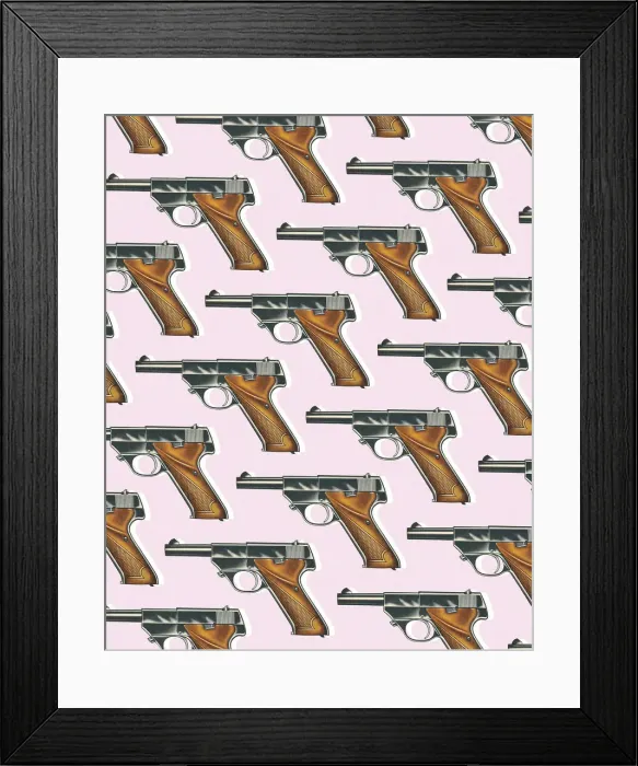 Framed Print : Handgun Pattern Framed Print : Handgun Pattern