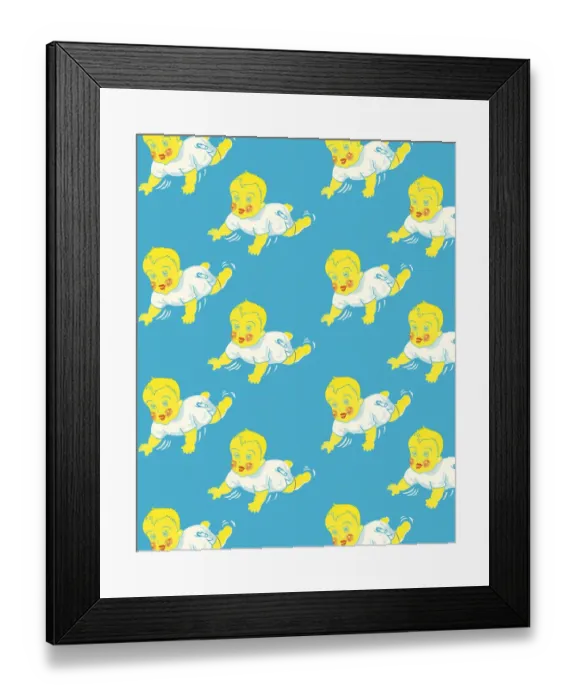 Framed Print : Pattern of Baby Crawling