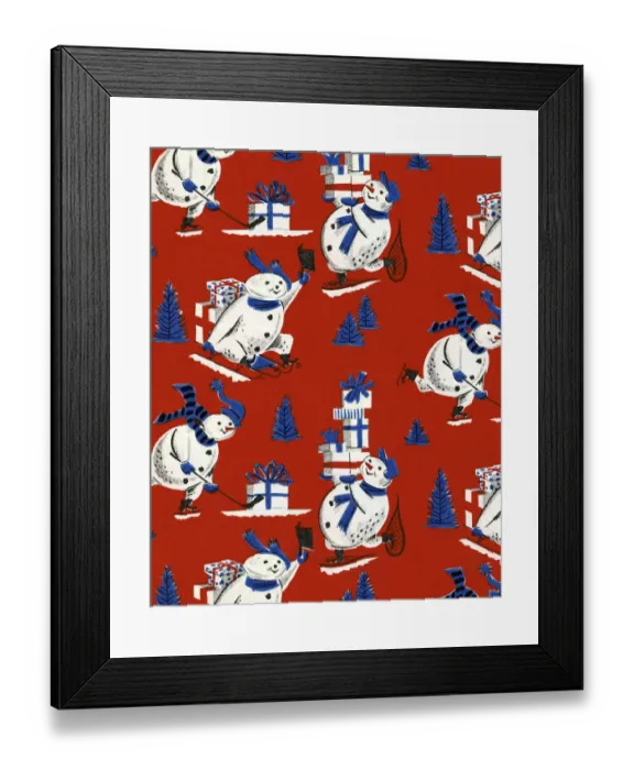 Framed Print : Christmas Pattern