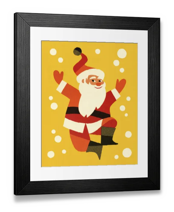 Framed Print : Dancing Santa Claus Framed Print : Dancing Santa Claus