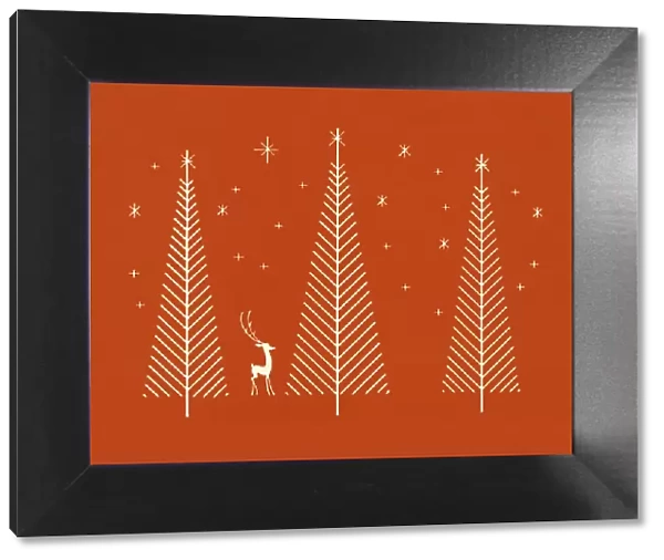 Christmas Trees and Deer