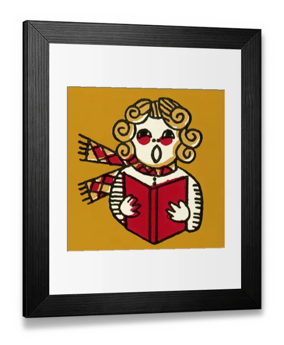 Framed Print : Christmas Caroler Framed Print : Christmas Caroler