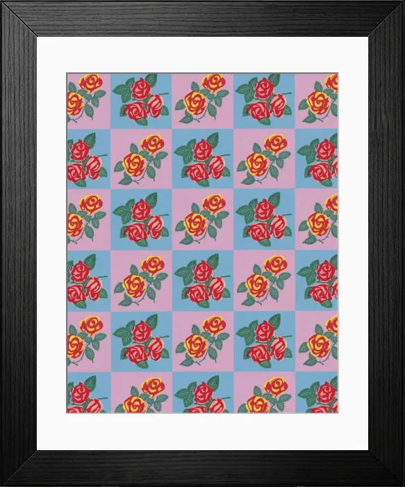 Framed Print : Rose Pattern