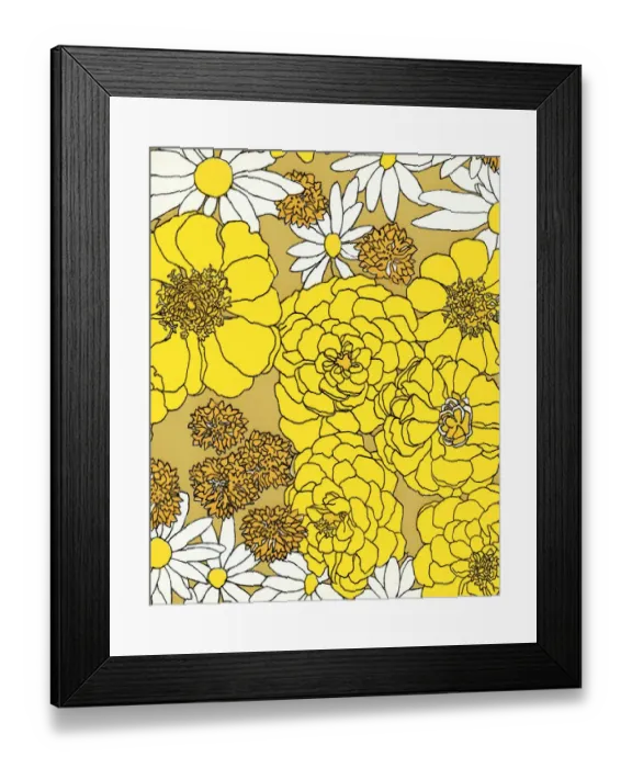 Framed Print : Flower Pattern Framed Print : Flower Pattern