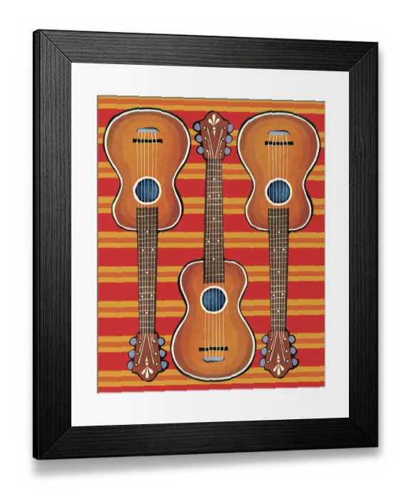 Framed Print : Three Guitars Framed Print : Three Guitars