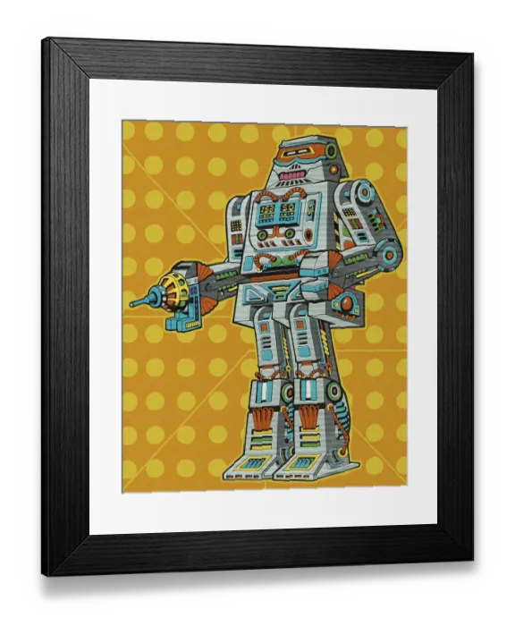 Framed Print : Robot With Ray Gun Framed Print : Robot With Ray Gun