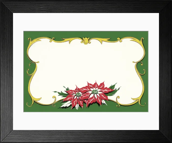Framed Print : Poinsettia Border Framed Print : Poinsettia Border