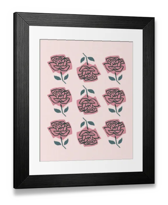 Framed Print : Rose Pattern Framed Print : Rose Pattern