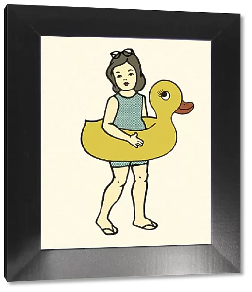Girl with a Floatie Duck