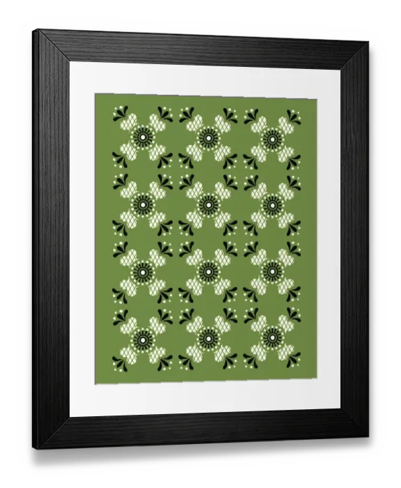 Framed Print : Green Pattern Framed Print : Green Pattern