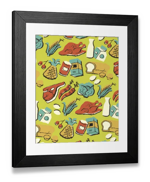 Framed Print : Pattern of Food Framed Print : Pattern of Food