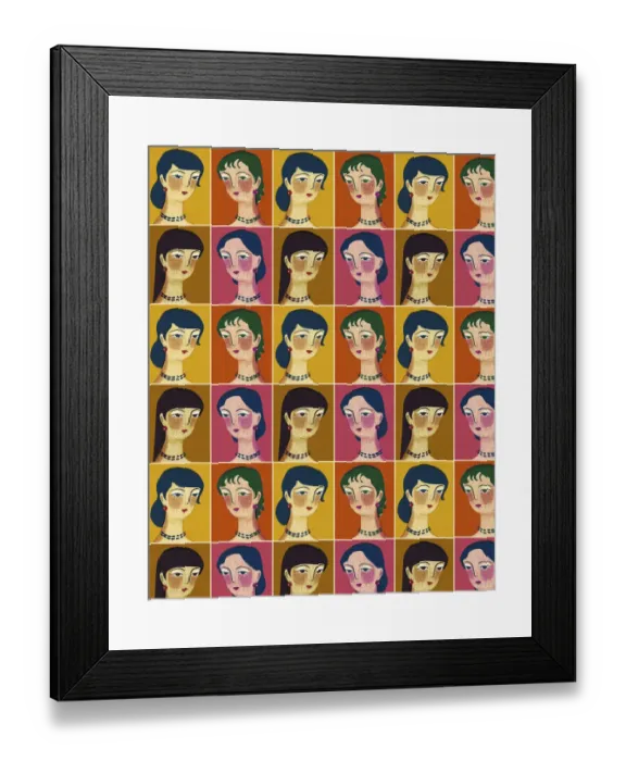 Framed Print : Pattern of Women Framed Print : Pattern of Women