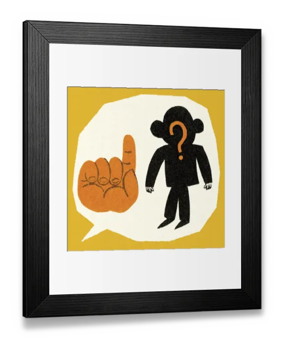 Framed Print : Number One Silhouette Man Framed Print : Number One Silhouette Man
