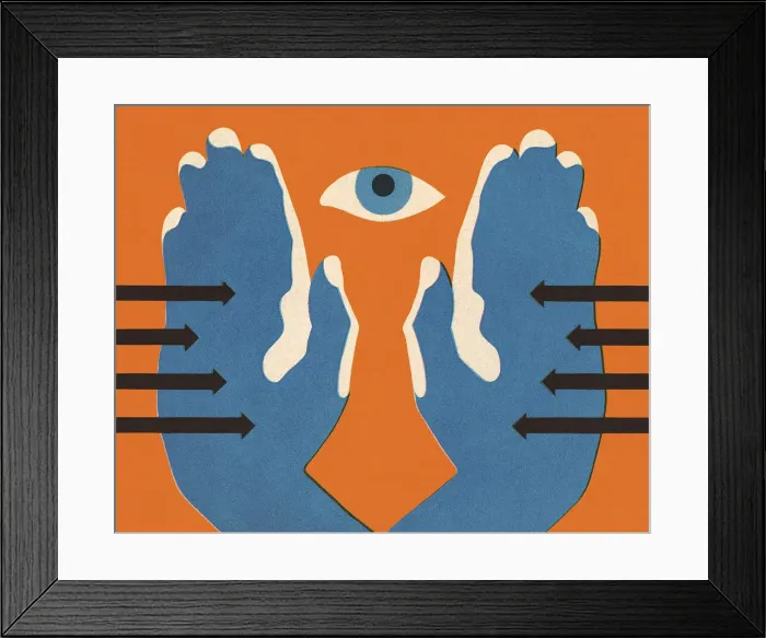Framed Print : Two Hands and an Eye Framed Print : Two Hands and an Eye