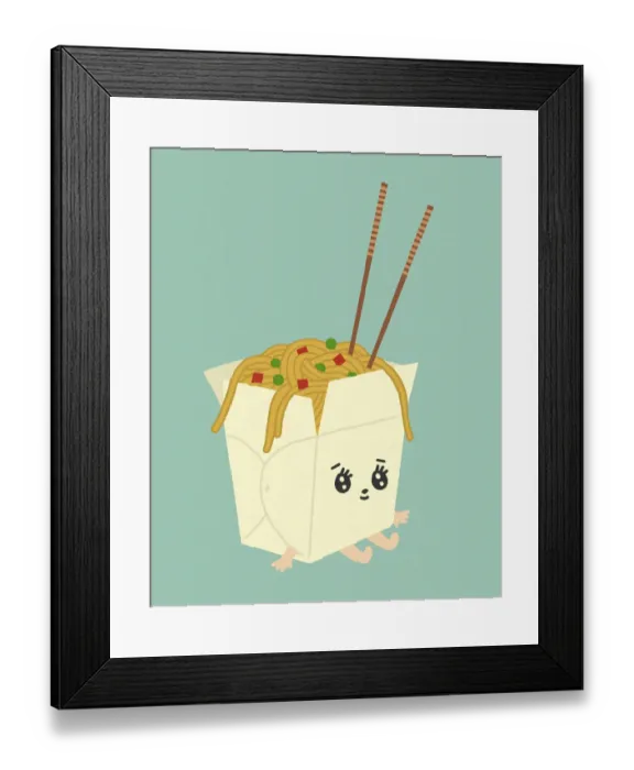 Framed Print : Take Out Box of Noodles Framed Print : Take Out Box of Noodles