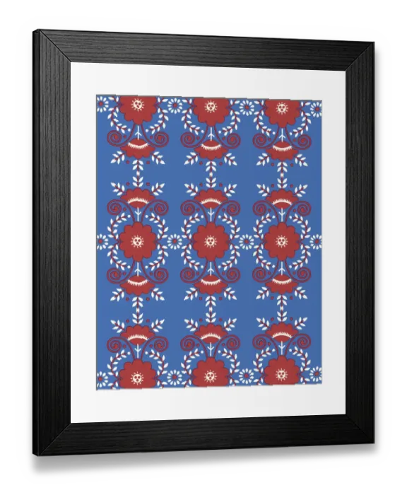 Framed Print : Blue Patten Framed Print : Blue Patten