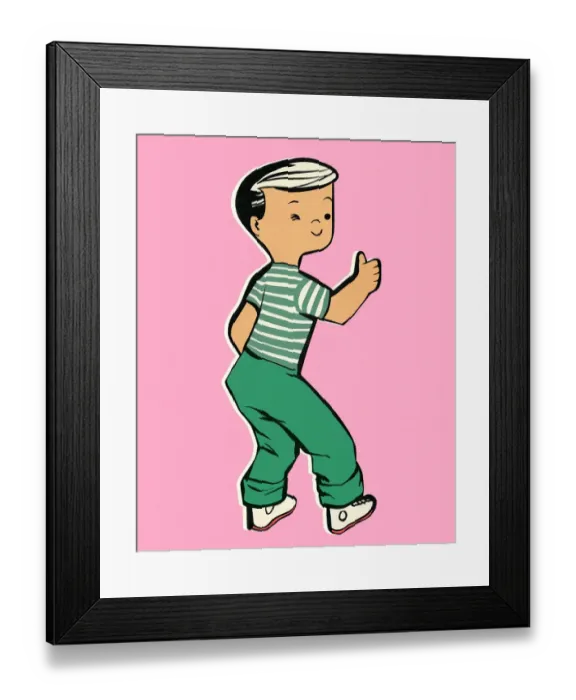 Framed Print : Boy with Thumbs Up Framed Print : Boy with Thumbs Up