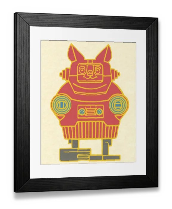 Framed Print : Robot Character