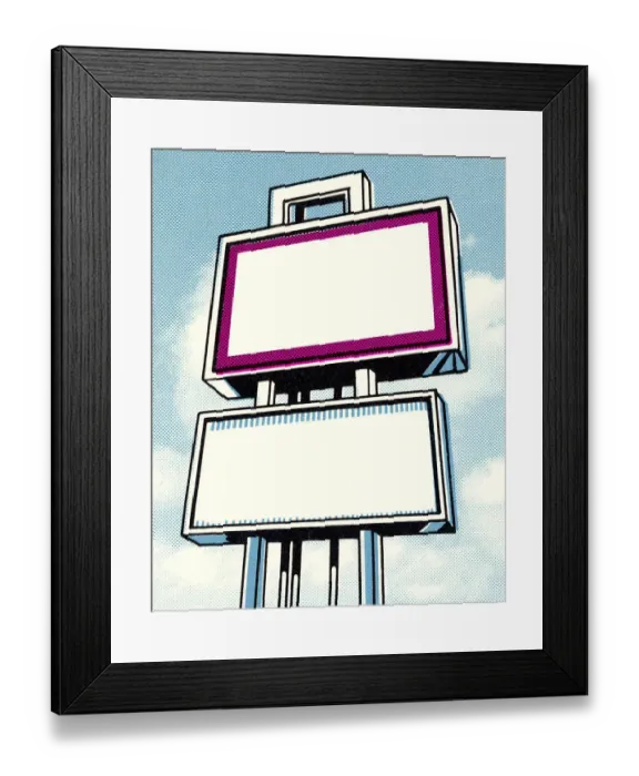 Framed Print : Outdoor Signage
