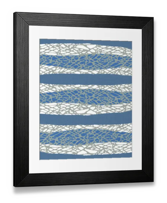 Framed Print : Blue Stripe Pattern Framed Print : Blue Stripe Pattern