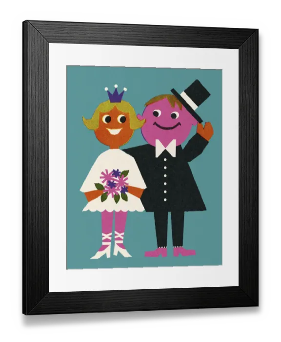 Framed Print : Happy Wedding Couple