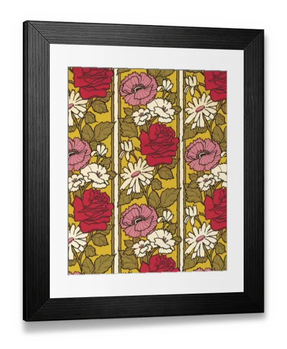 Framed Print : Flower Pattern Framed Print : Flower Pattern