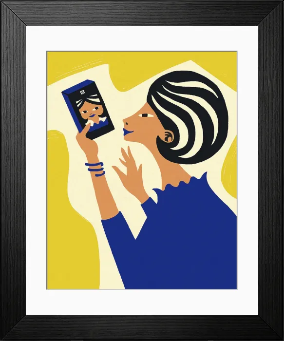 Framed Print : Woman Taking a Selfie Framed Print : Woman Taking a Selfie