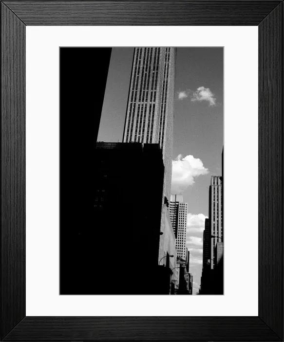 Framed Print : Sun and Shade Fall on Rockefeller Center Framed Print : Sun and Shade Fall on Rockefeller Center