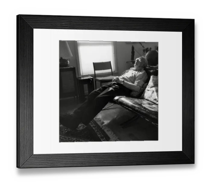 Framed Print : Man asleep on couch Framed Print : Man asleep on couch