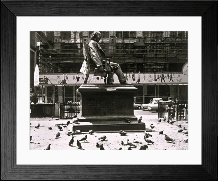 Framed Print : Statue and pigeons, New York City Framed Print : Statue and pigeons, New York City