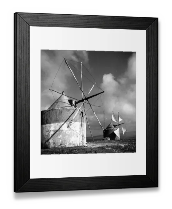 Framed Print : Windmills. circa 1950: Windmills on the hills above the Portuguese town of Tomar Framed Print : Windmills. circa 1950: Windmills on the hills above the Portuguese town of Tomar