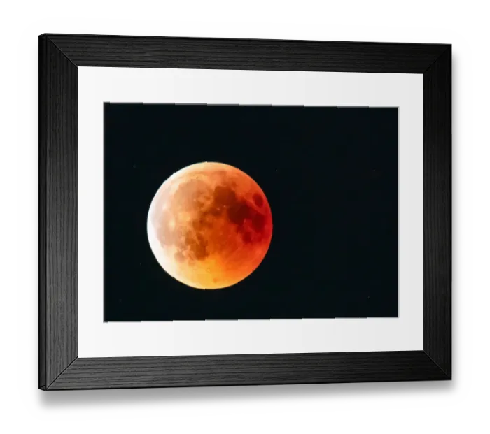 Framed Print : Blood Moon 2018, Salzburg Austria Framed Print : Blood Moon 2018, Salzburg Austria