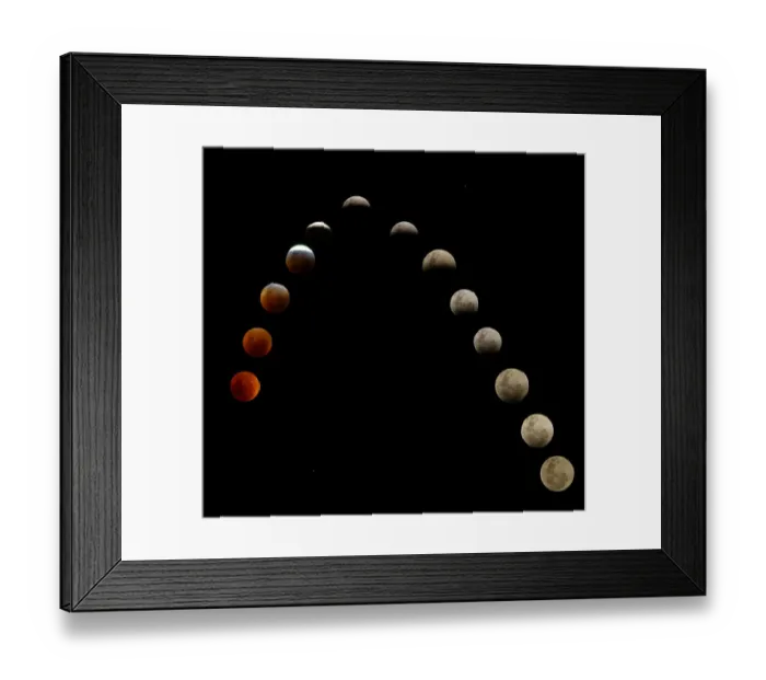 Framed Print : Total lunar eclipse, first half Framed Print : Total lunar eclipse, first half