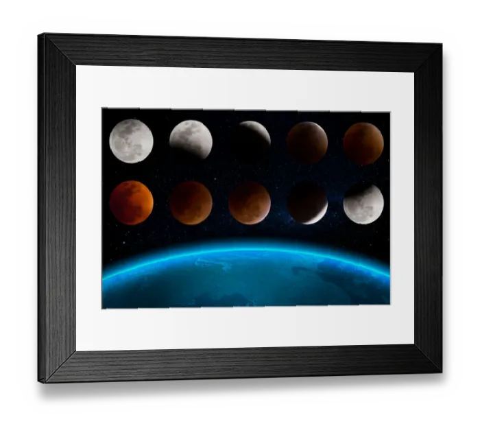 Framed Print : Moon eclipse, total lunar eclipse and blood moon, Montevideo, Uruguay, 2015 Framed Print : Moon eclipse, total lunar eclipse and blood moon, Montevideo, Uruguay, 2015
