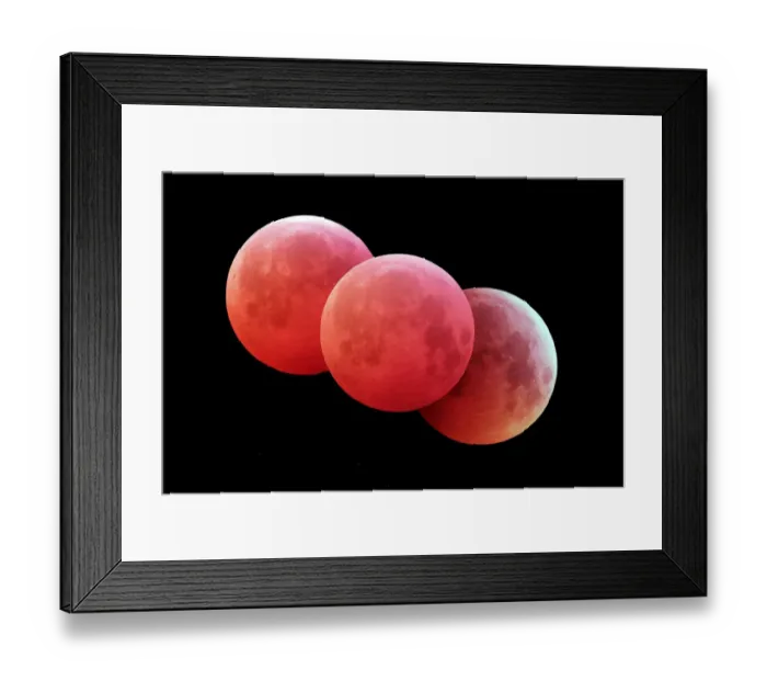 Framed Print : Total eclipse of the Moon of january 21st 2019, from France Framed Print : Total eclipse of the Moon of january 21st 2019, from France