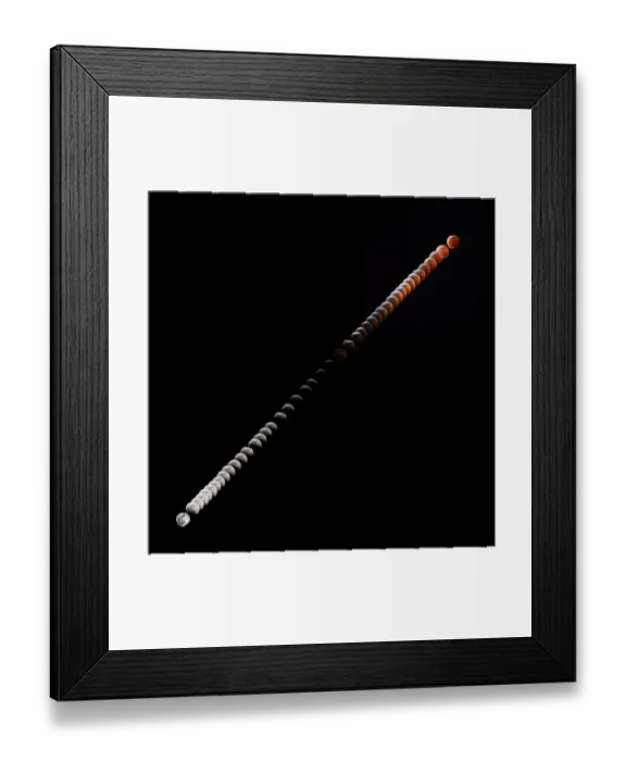 Framed Print : Super Blood Wolf Moon Composite 2019