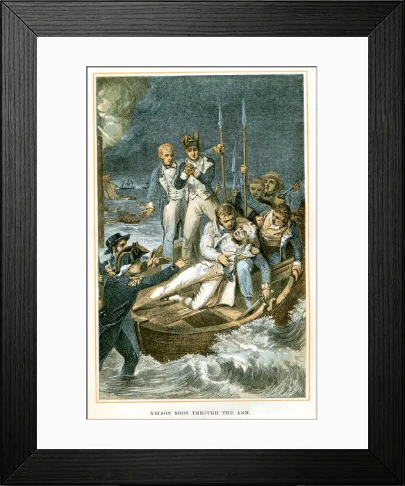 Framed Print : Nelson shot through the arm