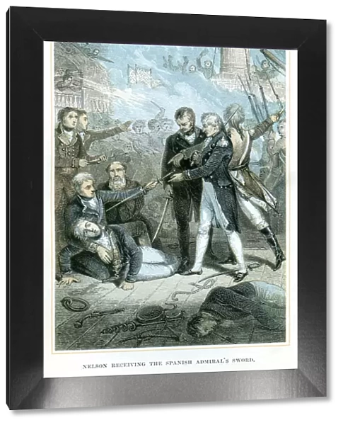 Nelson receiving the spanish admirals sword