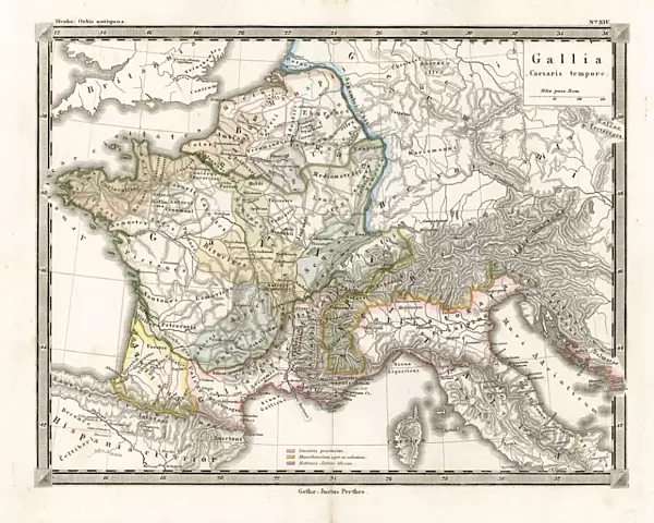 Antique Map of Gaul