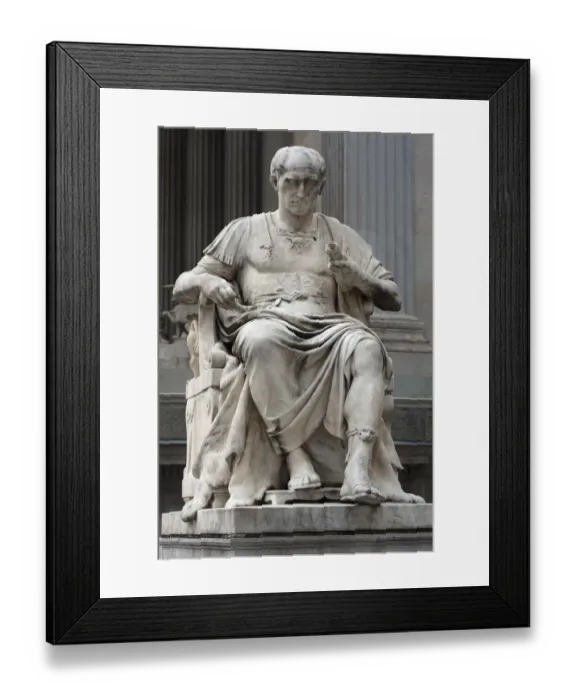 Framed Print : Statue of Julius Caesar, 1900, in front of Parliament, Vienna, Austria Framed Print : Statue of Julius Caesar, 1900, in front of Parliament, Vienna, Austria
