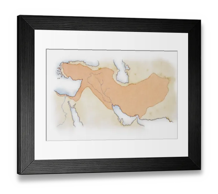 Framed Print : Illustration of Alexander The Greats Empire Framed Print : Illustration of Alexander The Greats Empire