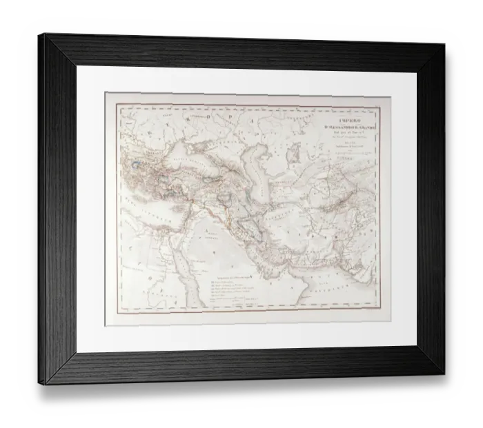 Framed Print : Map of Alexander the Greats Empire Framed Print : Map of Alexander the Greats Empire