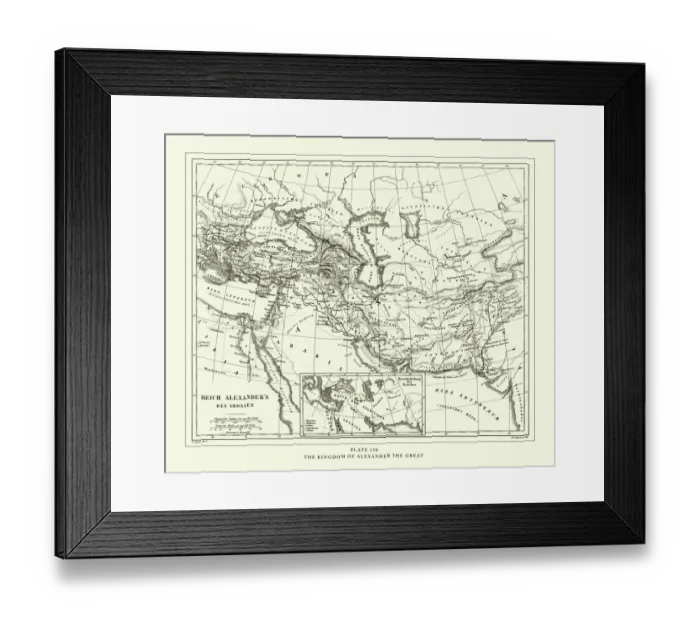 Framed Print : Engraved Antique, Kingdom of Alexander the Great Engraving Antique Illustration Framed Print : Engraved Antique, Kingdom of Alexander the Great Engraving Antique Illustration