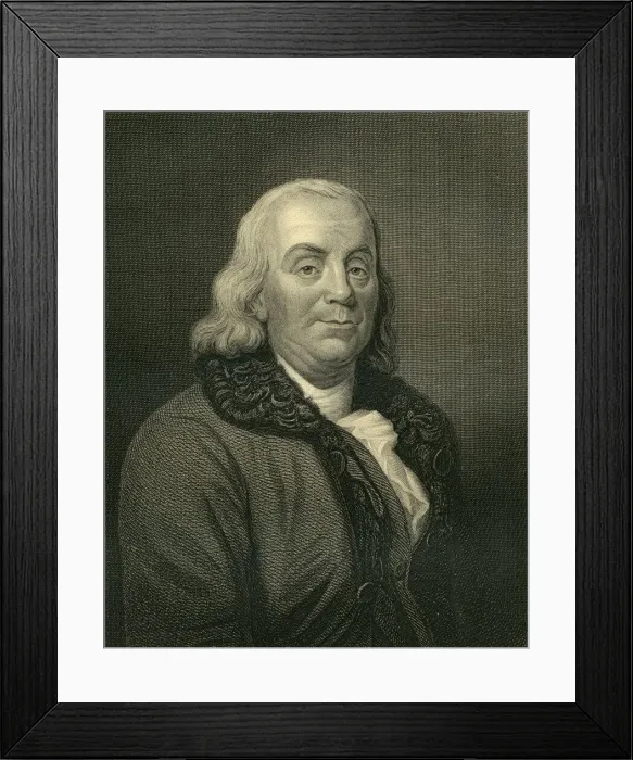 Framed Print : Benjamin franklin (XXXL)