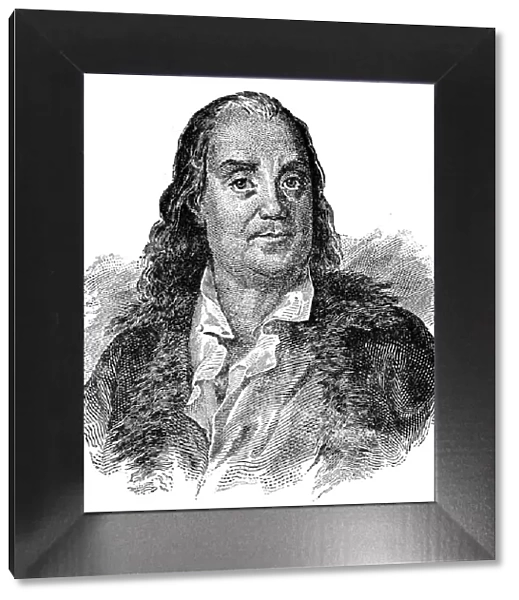 Benjamin Franklin engraving 1894