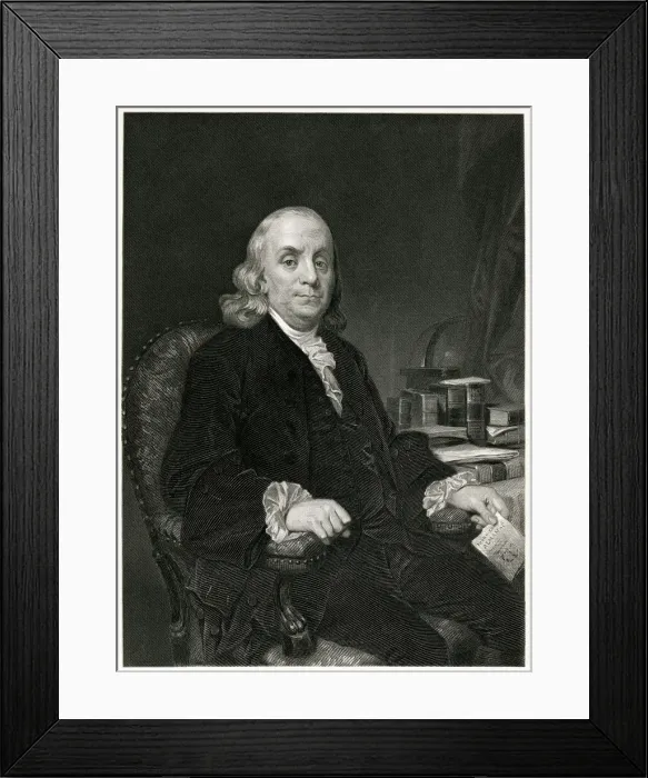 Framed Print : Benjamin Franklin Framed Print : Benjamin Franklin